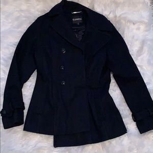 Express Navy Blue Pea Coat